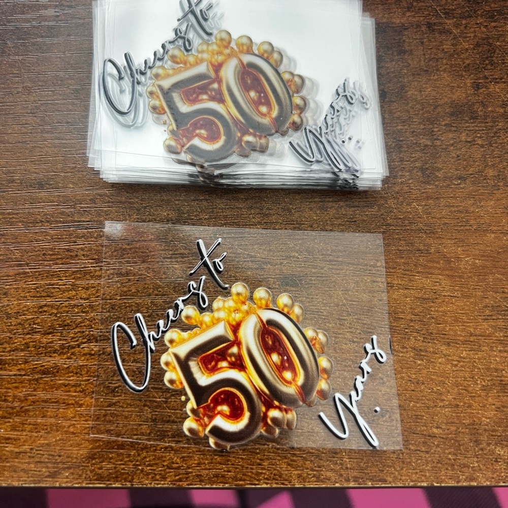 Cheers to 50 Years Gold Party Stickers